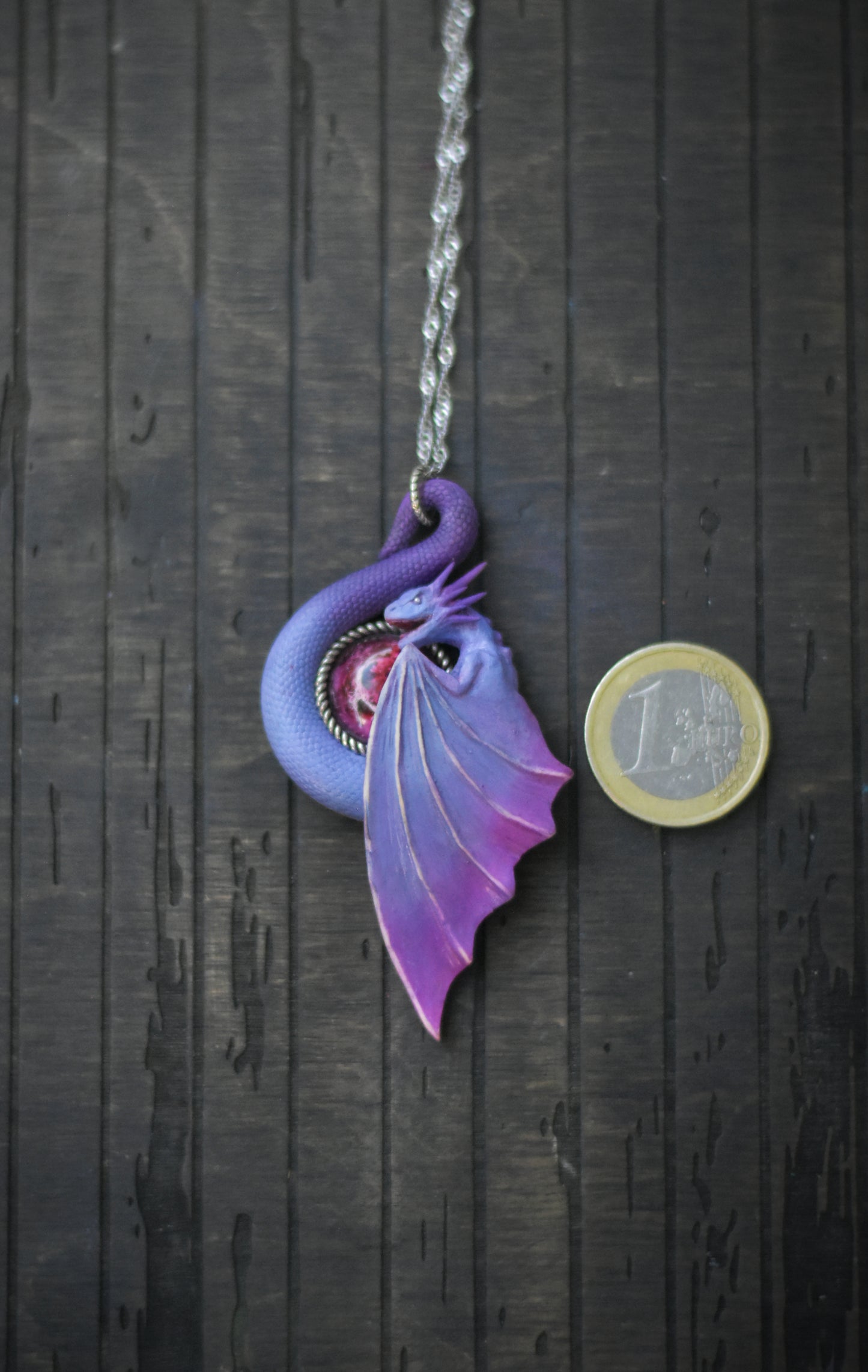 Purple and Violet Dragon Necklace