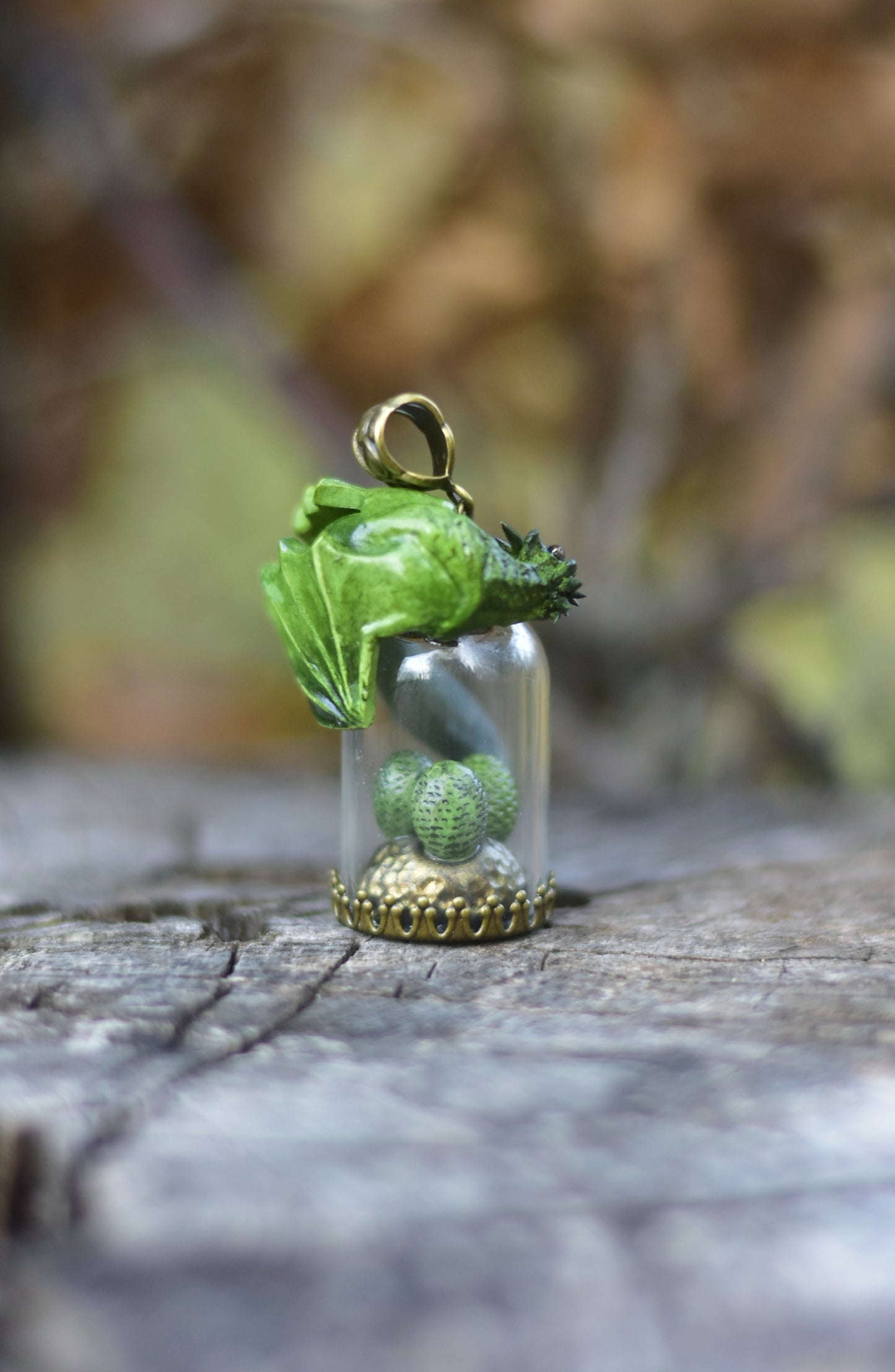 Green Dragon Egg Guardian Necklace