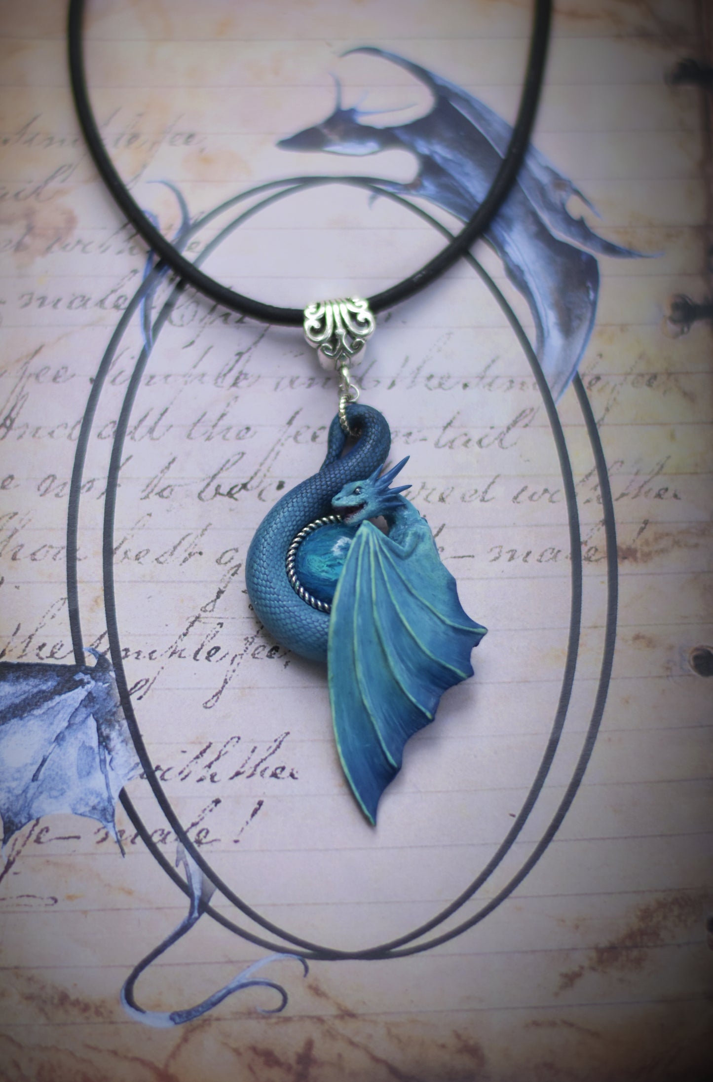 Blue Dragon Necklace