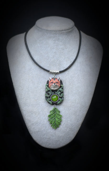 Forest Spirit Guardian Fox Necklace