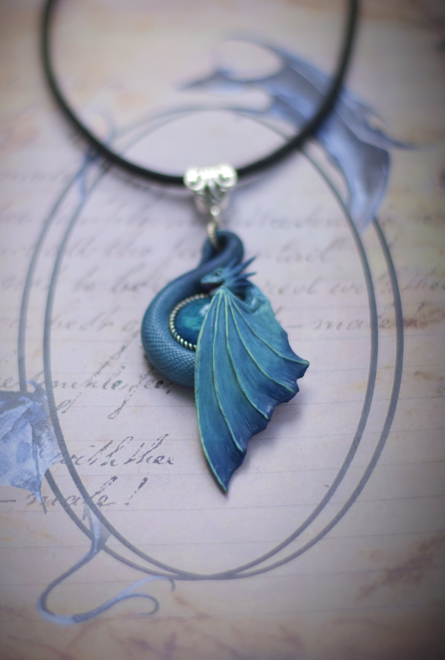 Blue Dragon Necklace