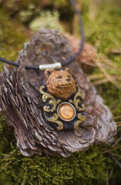 Forest Spirit Guardian Bear Necklace