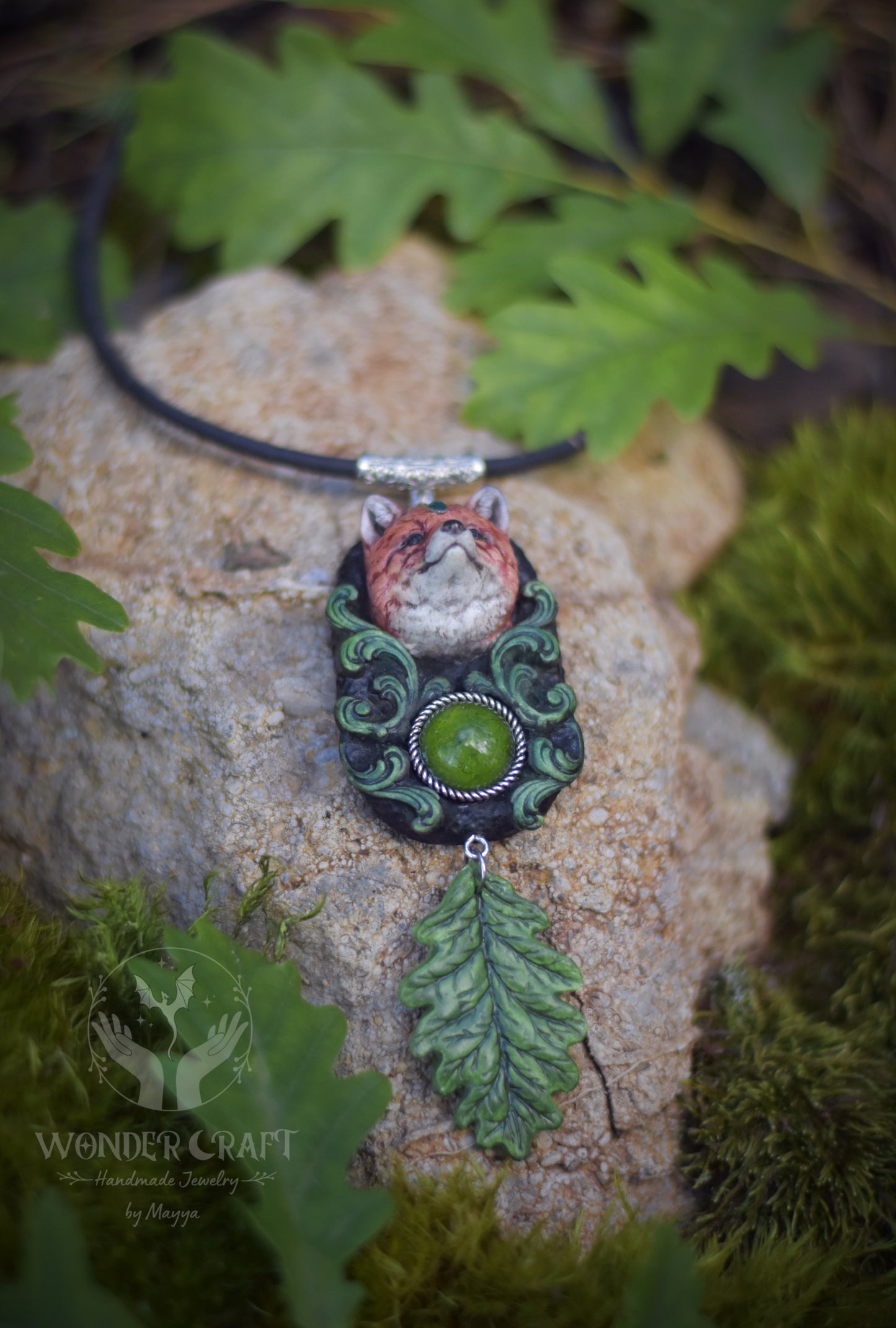 Forest Spirit Guardian Fox Necklace