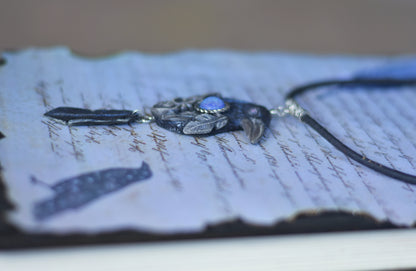 Forest Spirit Guardian Raven Necklace