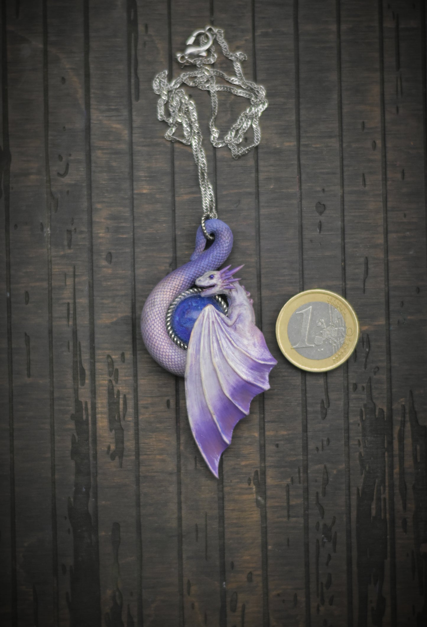 Violet Dragon Necklace