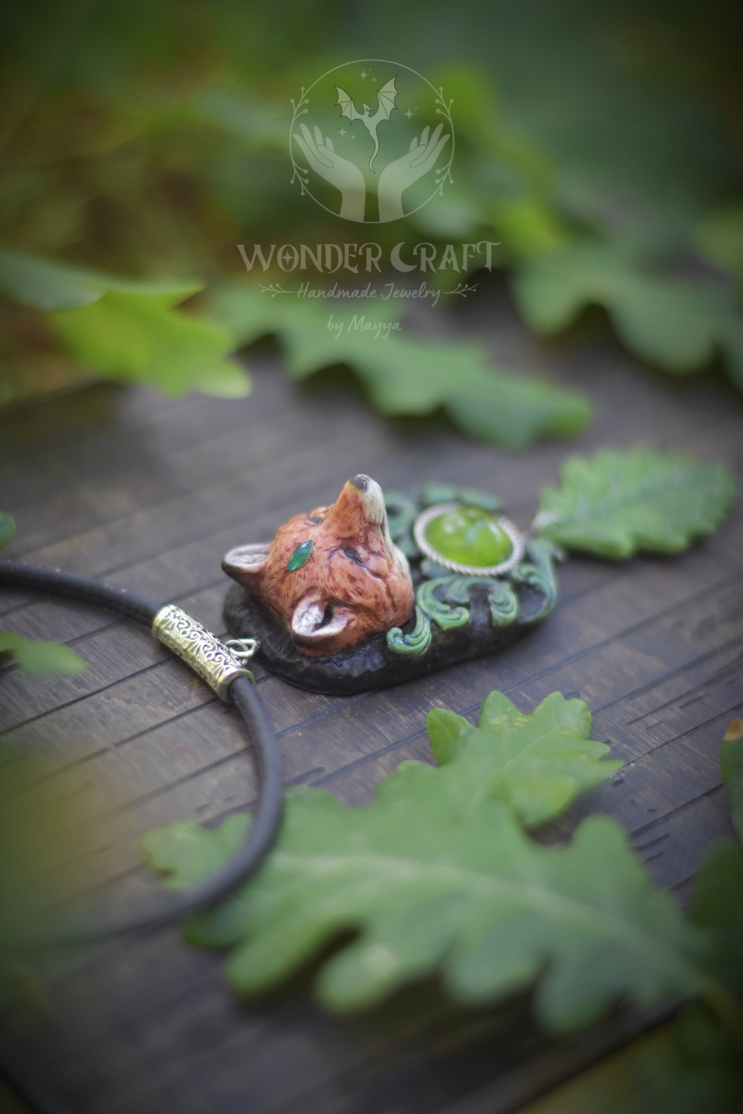 Forest Spirit Guardian Fox Necklace