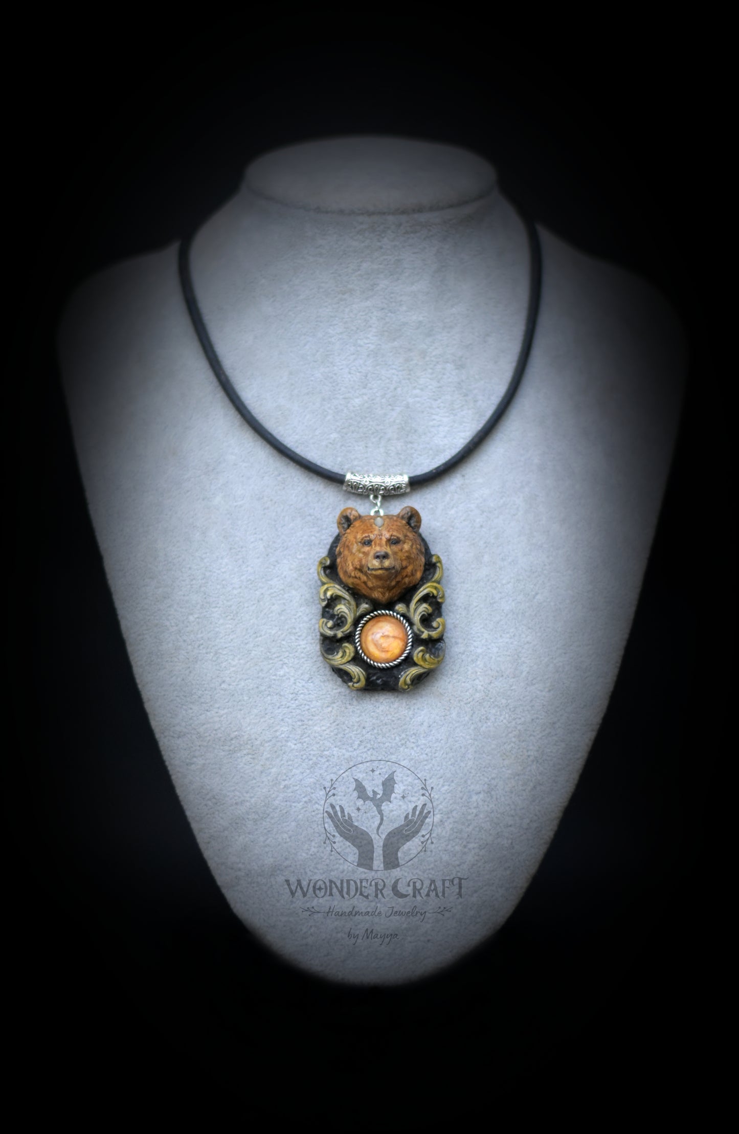 Forest Spirit Guardian Bear Necklace