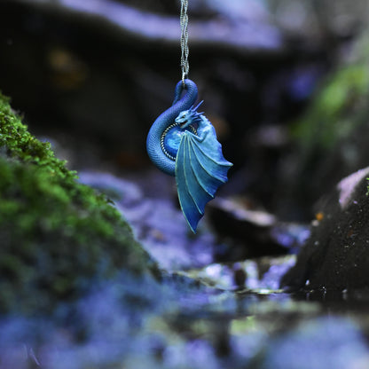 Blue Dragon Necklace