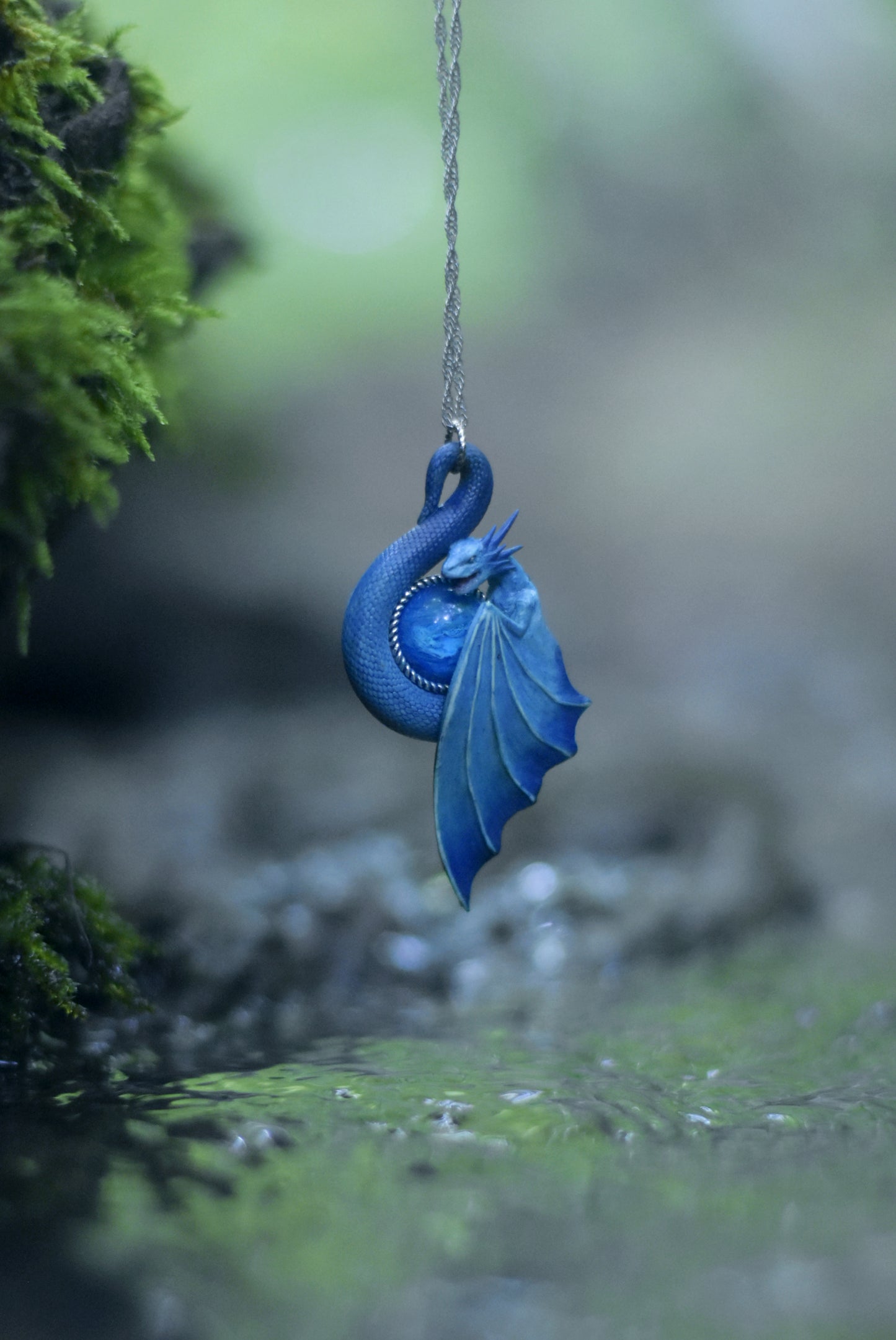 Blue Dragon Necklace