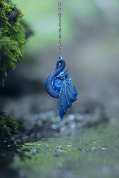 Blue Dragon Necklace