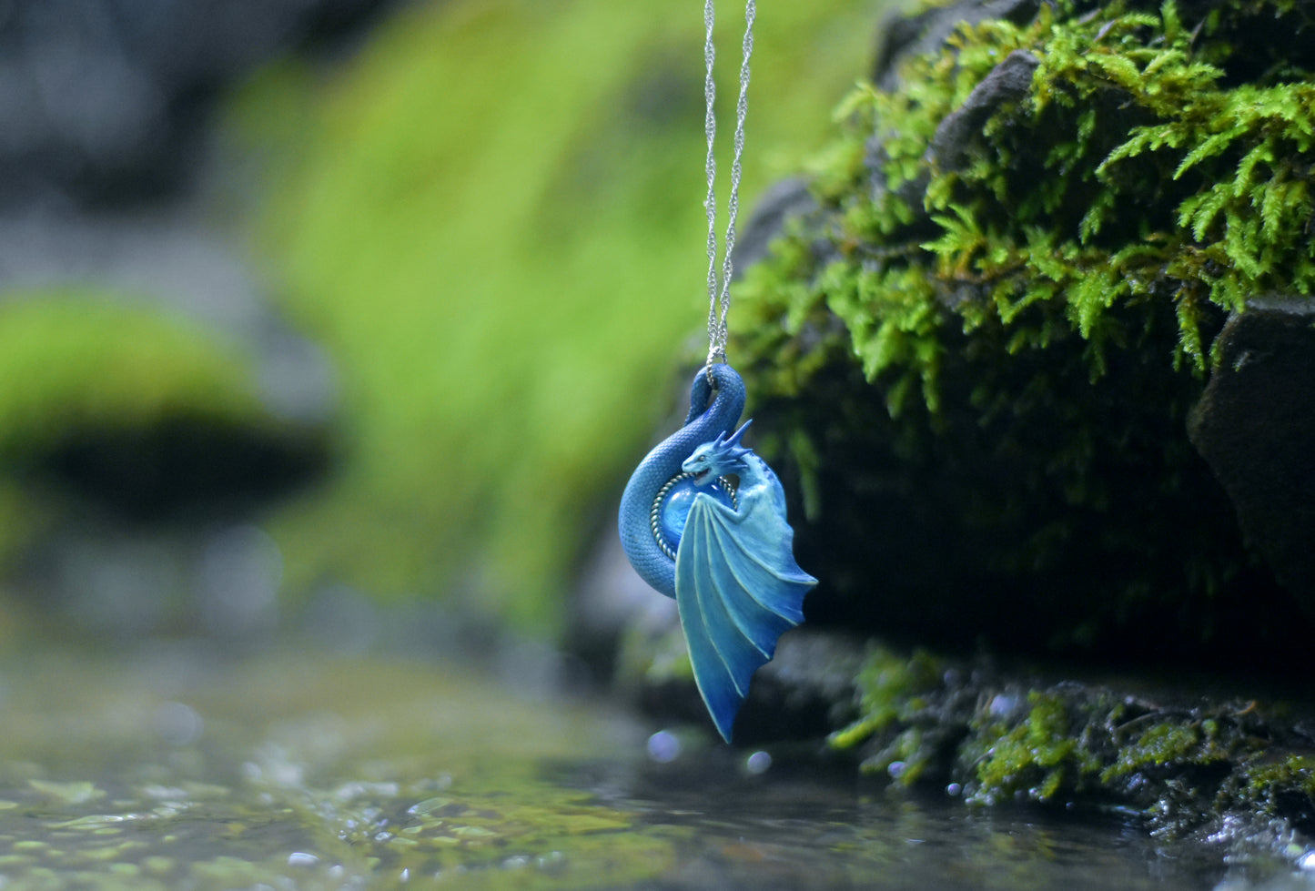 Blue Dragon Necklace