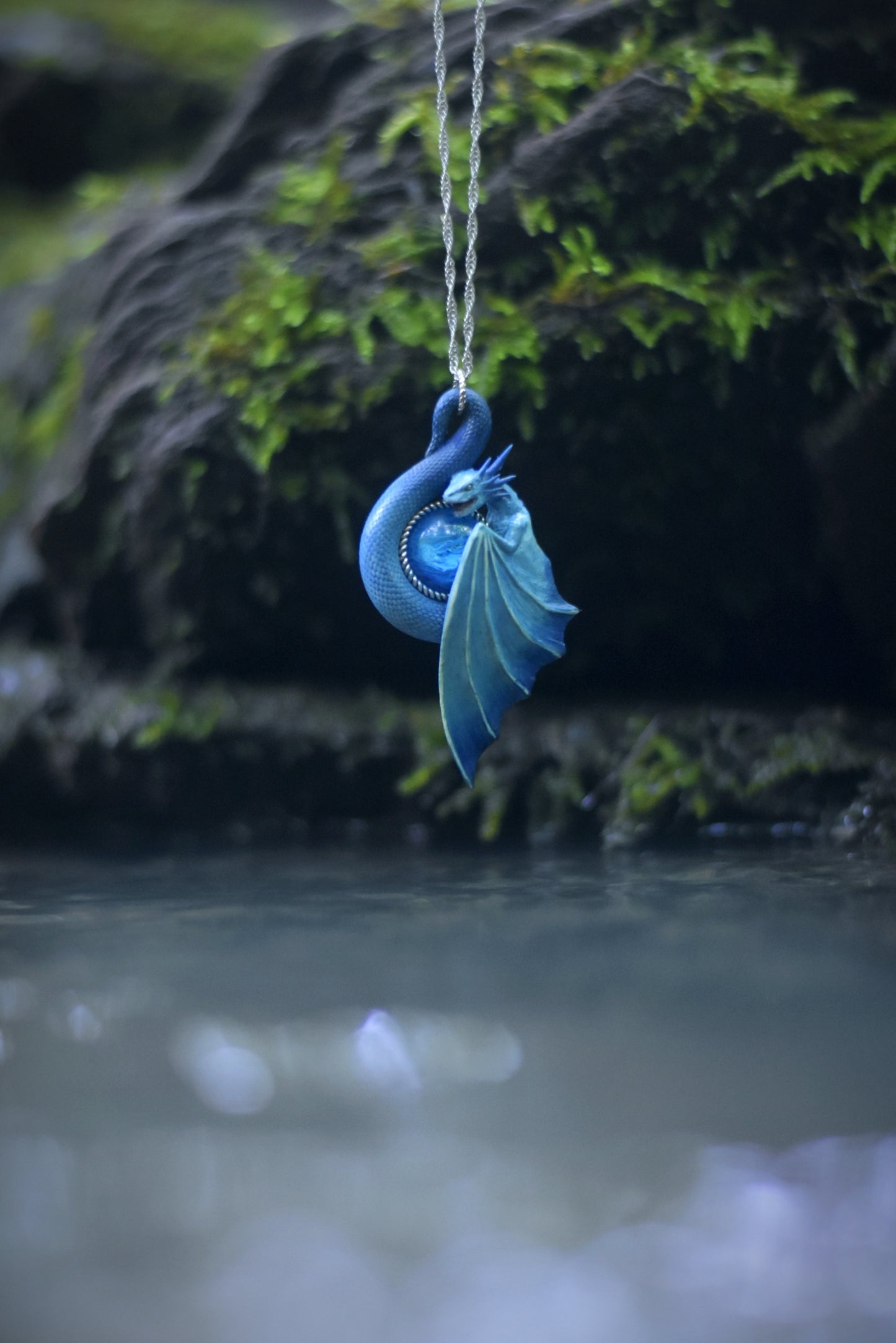 Blue Dragon Necklace