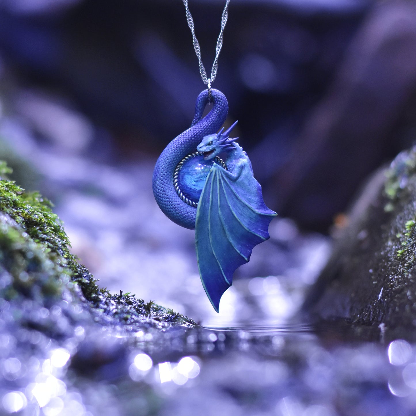 Blue Dragon Necklace