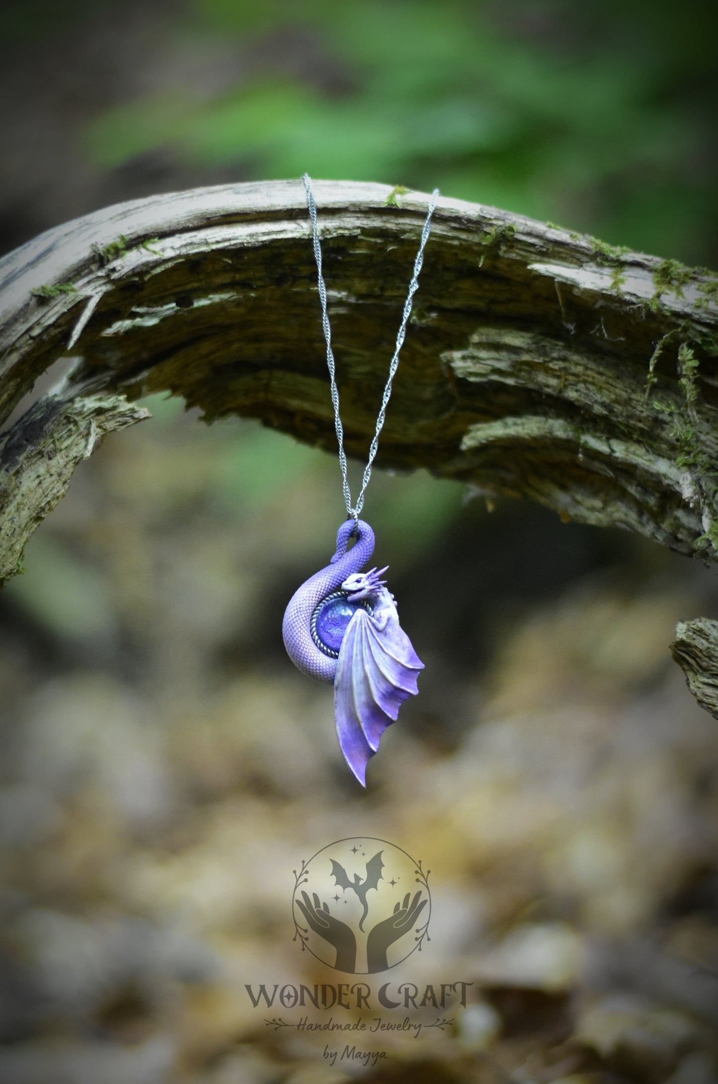 Violet Dragon Necklace