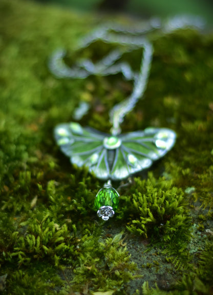 Emerald Moth Pendant