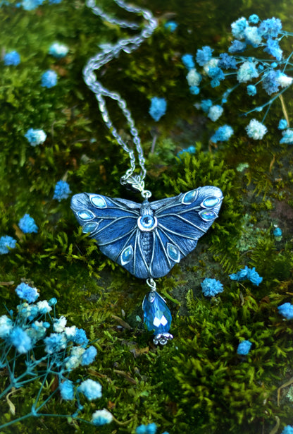 Azure Moth Pendant