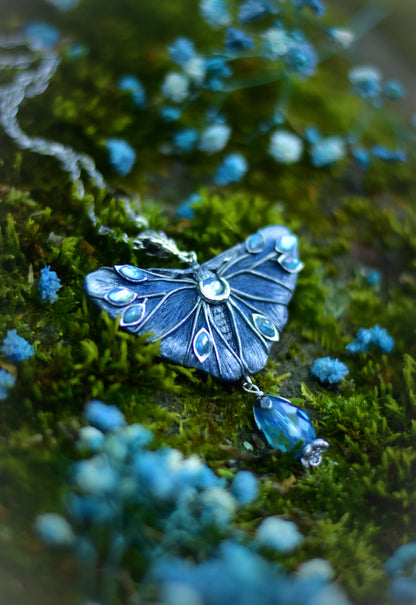 Azure Moth Pendant