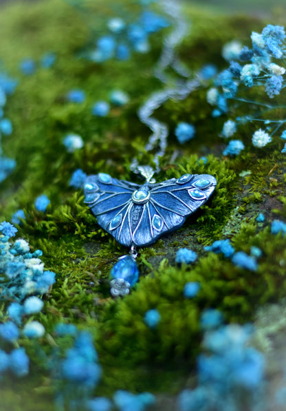 Azure Moth Pendant
