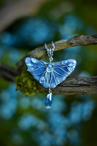 Azure Moth Pendant