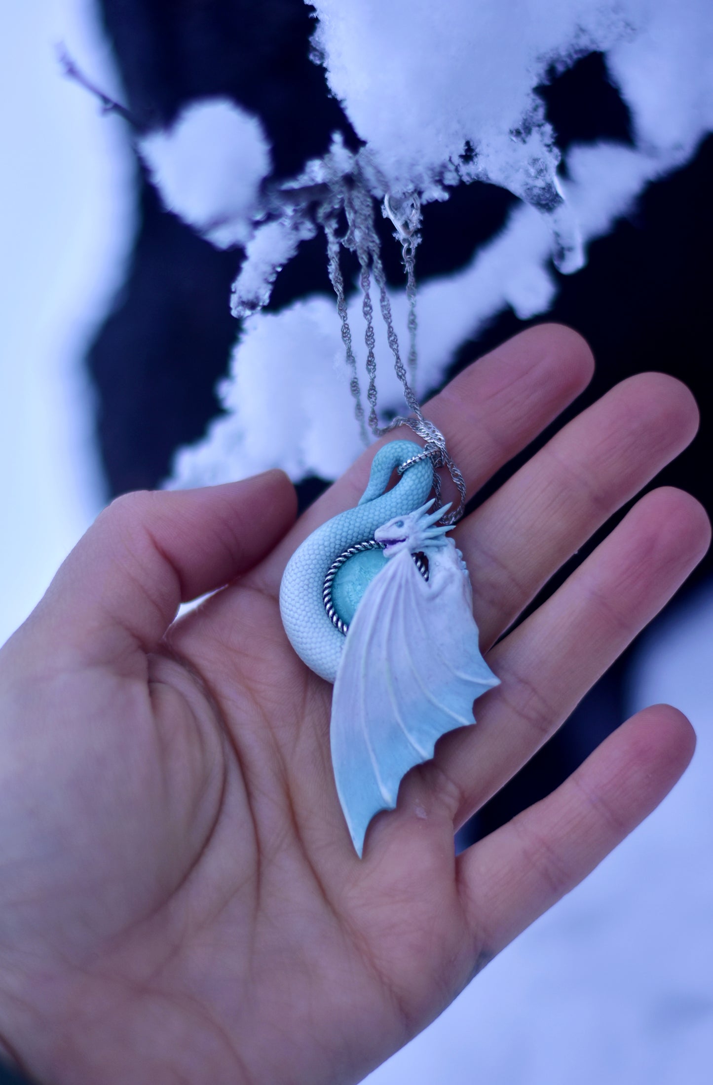 Ice Dragon Necklace