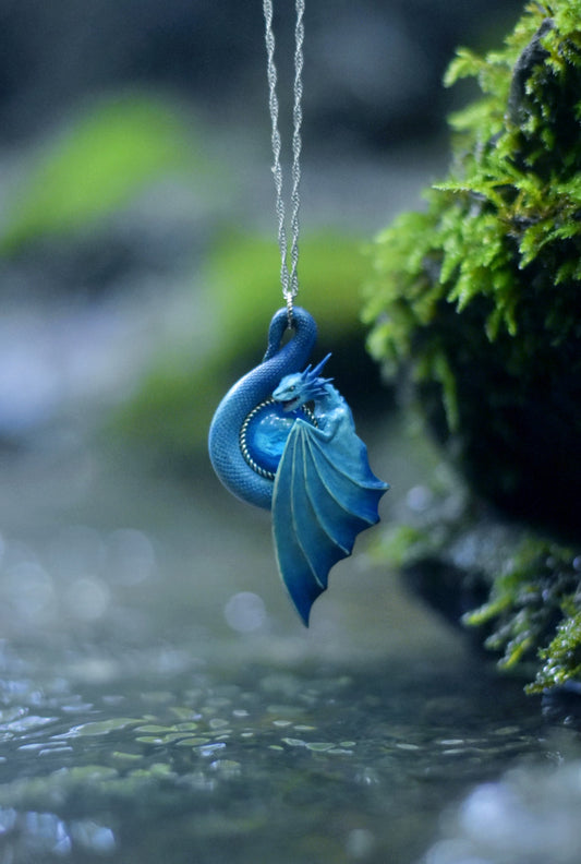 Blue Dragon Necklace