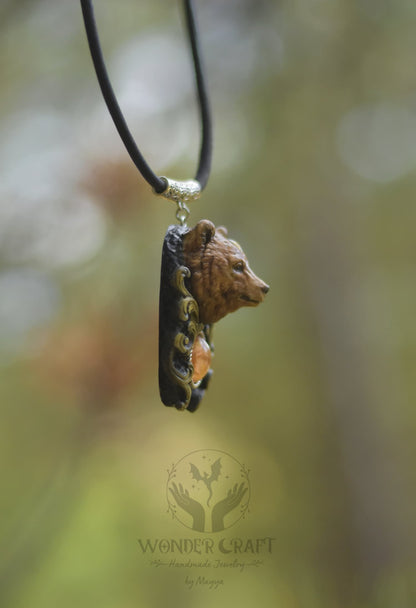 Forest Spirit Guardian Bear Necklace