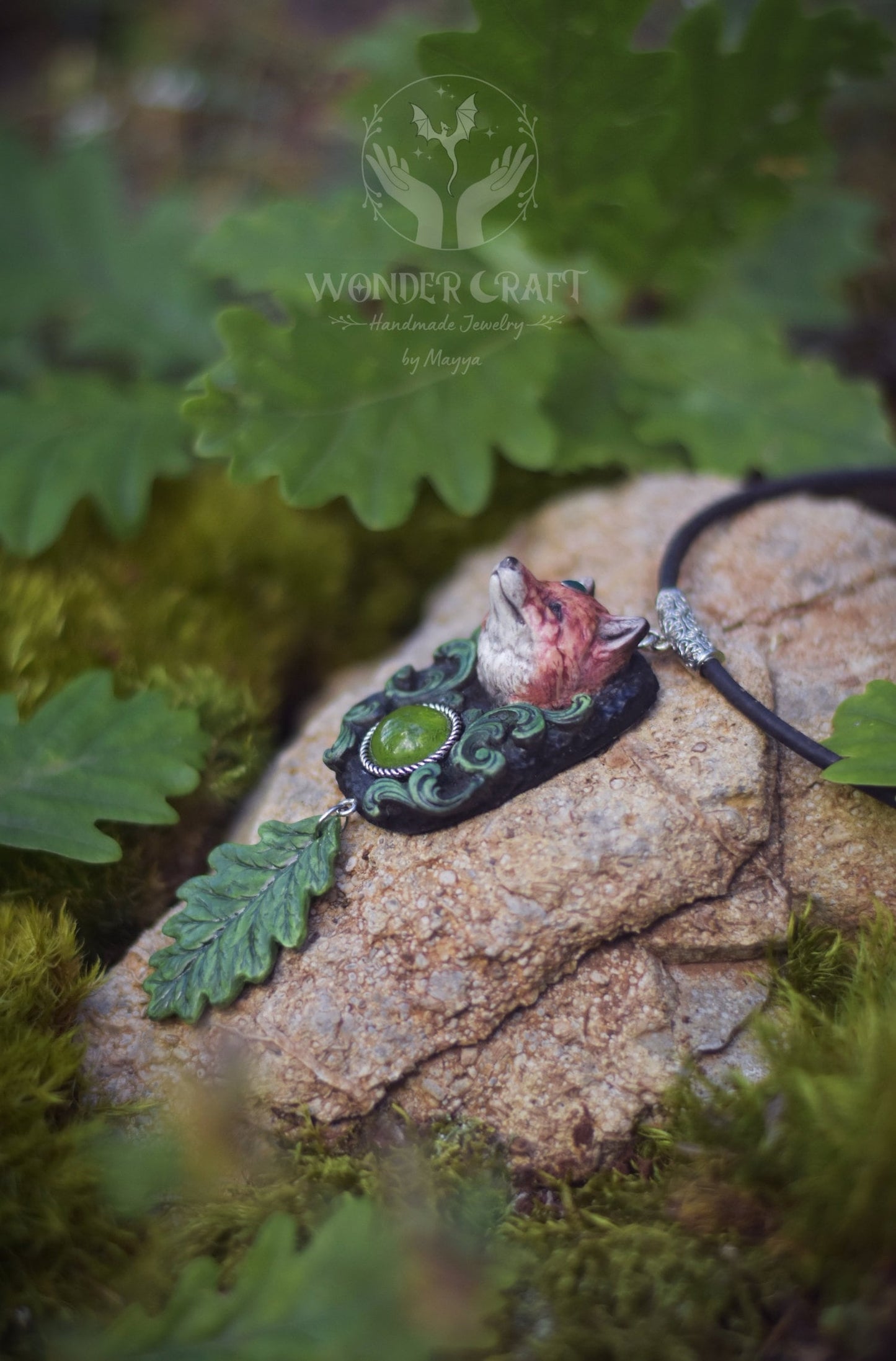 Forest Spirit Guardian Fox Necklace