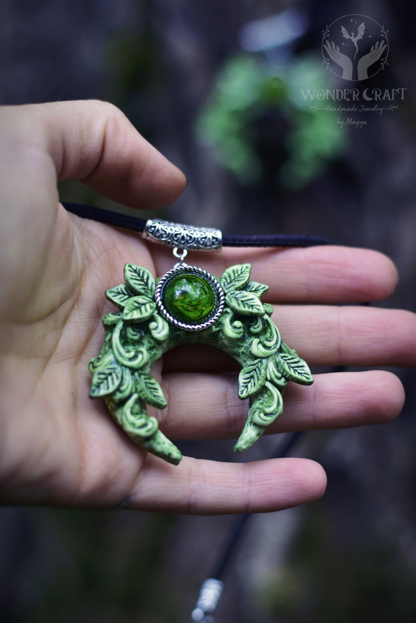 Forest Spirit Moon Necklace