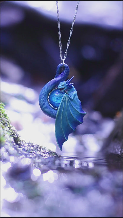 Blue Dragon Necklace